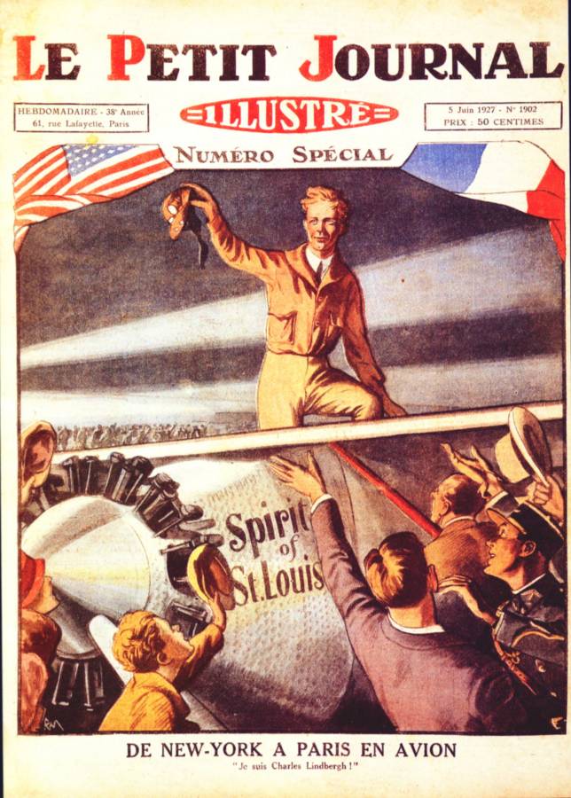 1927 21 mai Le Petit Journal Lindbergh au Bourget.jpg
